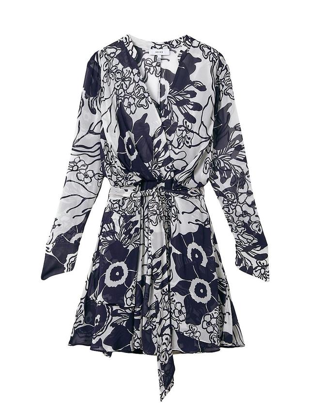 Reiss Sienna Printed Wrap Dress Product Image