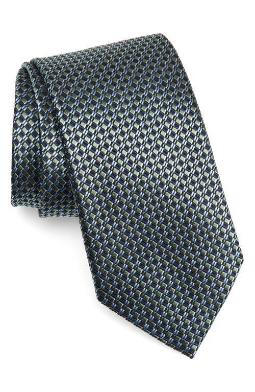 ZEGNA TIES Paglie Geometric Pattern Silk Tie Product Image