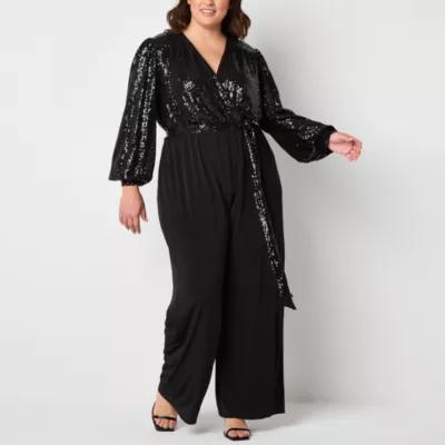 Bold Elements Womens Long Sleeve Jumpsuit-Plus Product Image