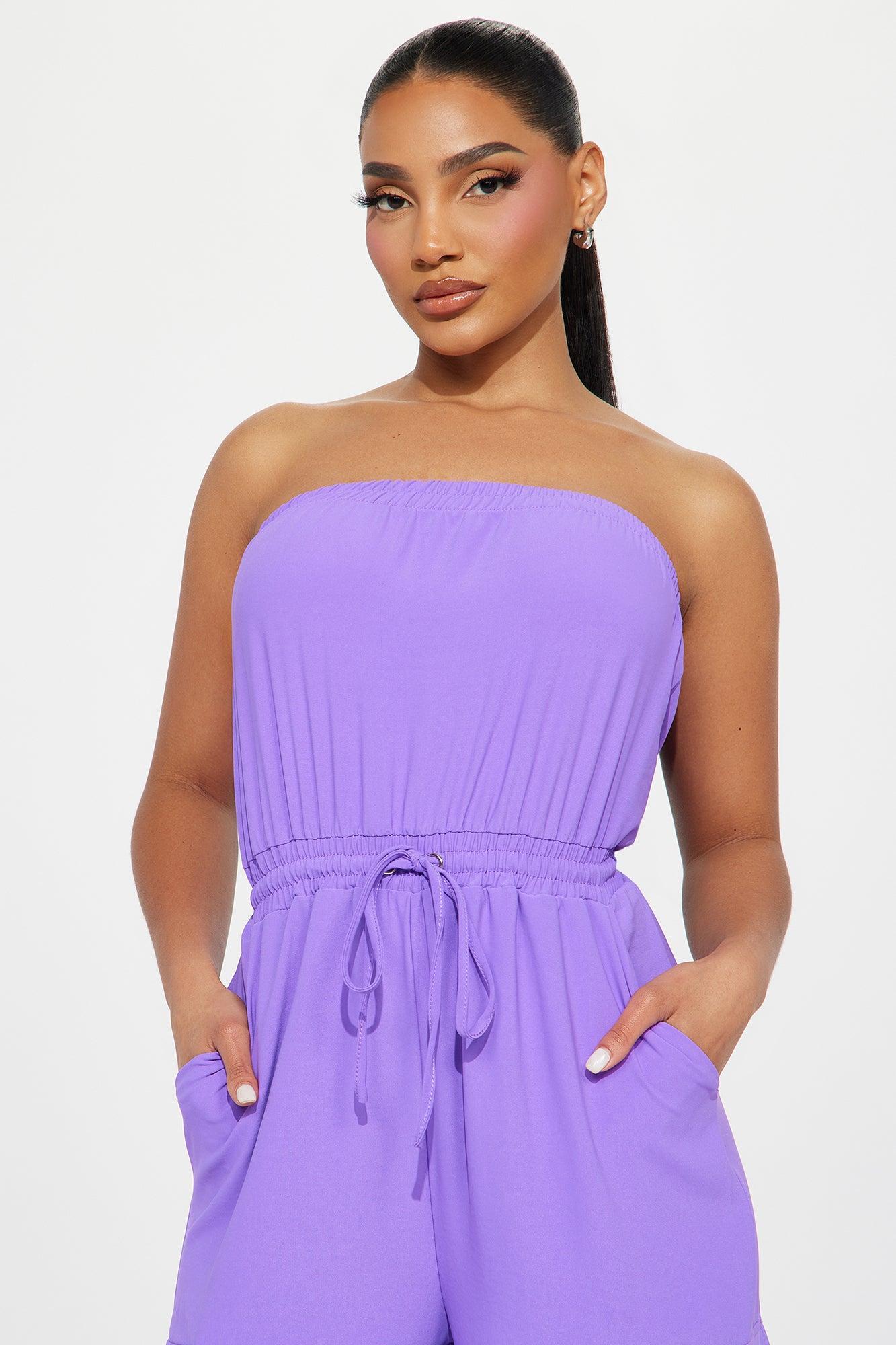 Stay Low Key Jumpsuit  - Purple Product Image