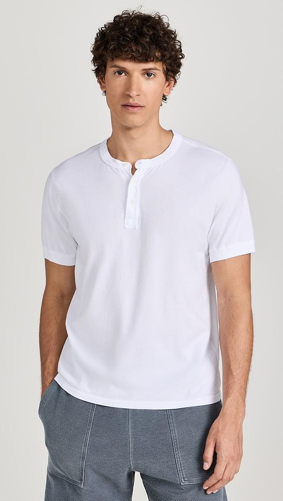 Save Khaki Short Sleeve Pima Henley | Shopbop Product Image