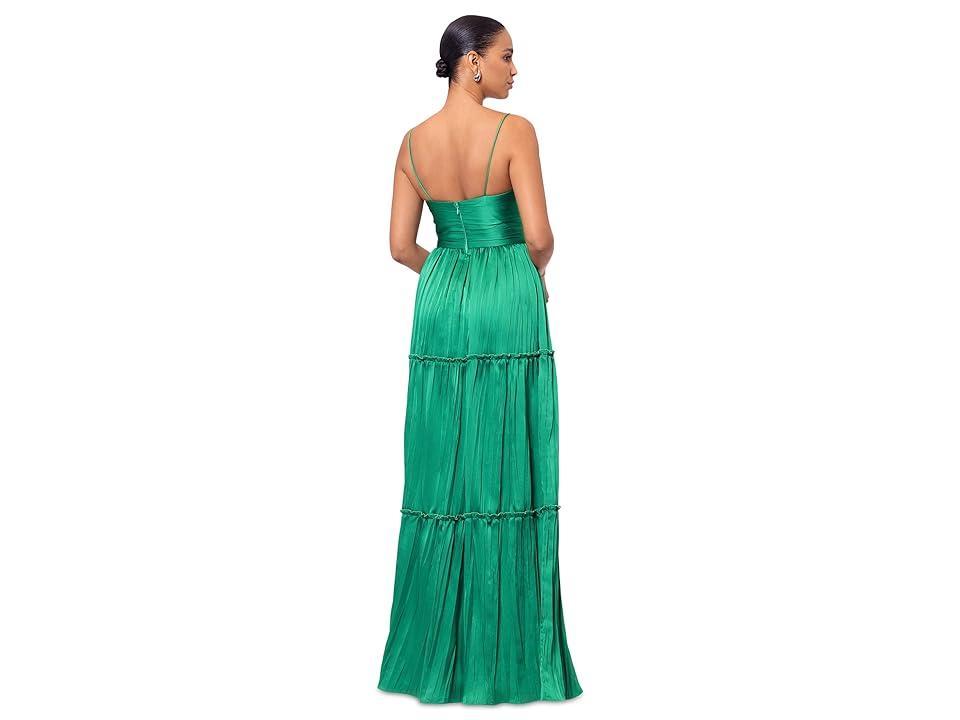 Betsy & Adam Long pleared bodre gown Women's Dress Product Image