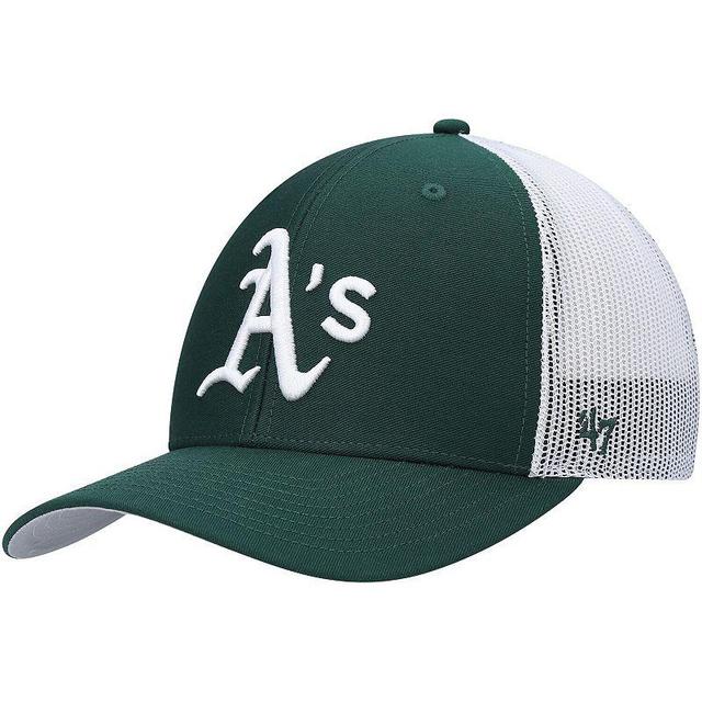 Mens 47 /White Oakland Athletics Primary Logo Trucker Snapback Hat Product Image