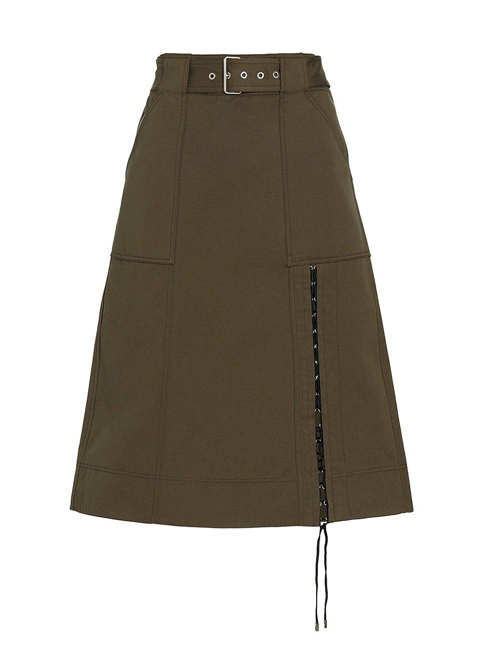 Womens Utility Lace-Up Midi-Skirt Product Image