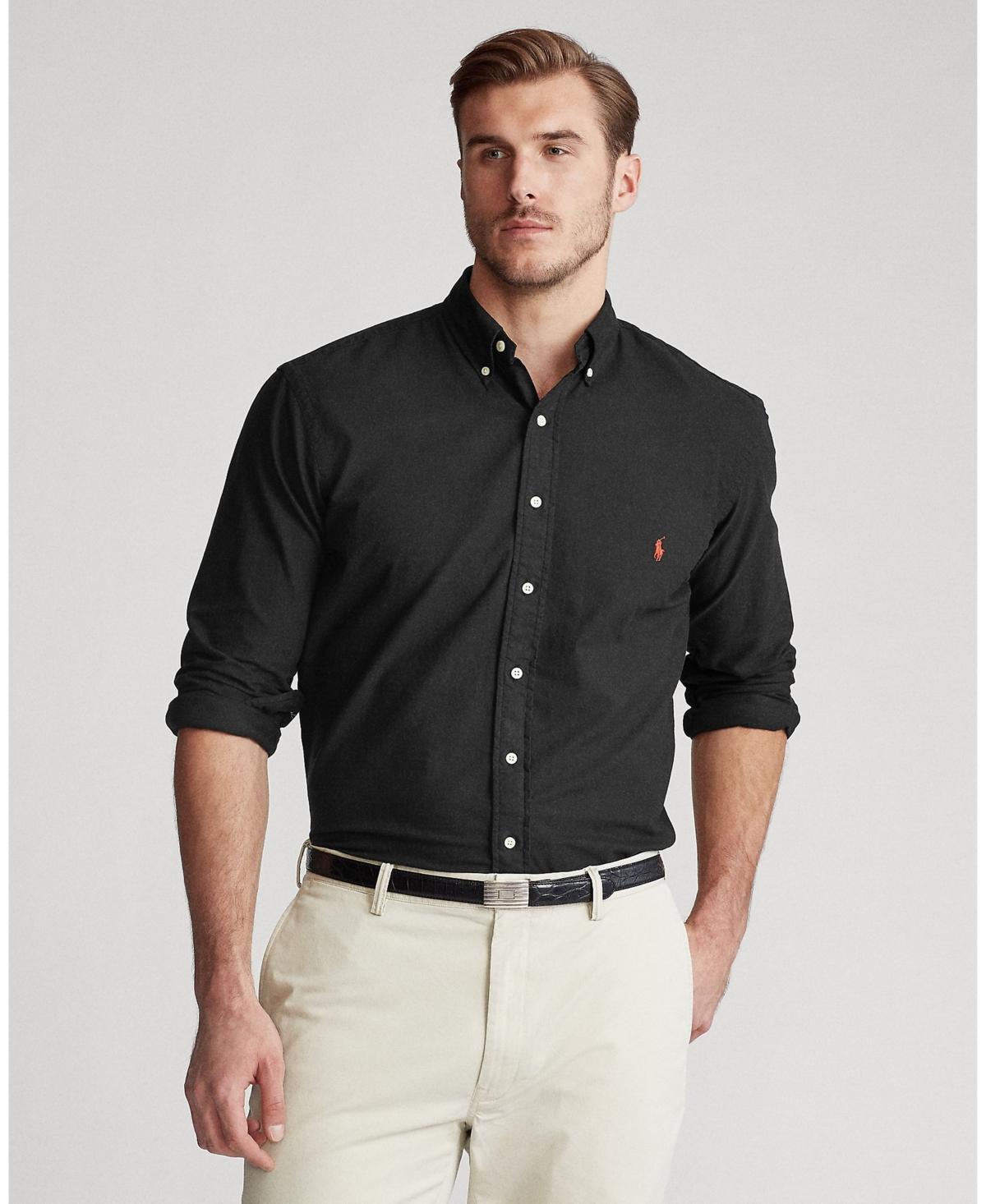 Polo Ralph Lauren Big  Tall Solid Garment-Dye Oxford Long Sleeve Woven Shirt Product Image