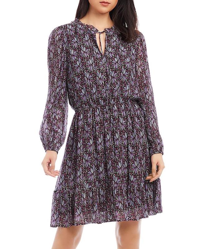 Karen Kane Floral Blouson Long Sleeve Dress Product Image