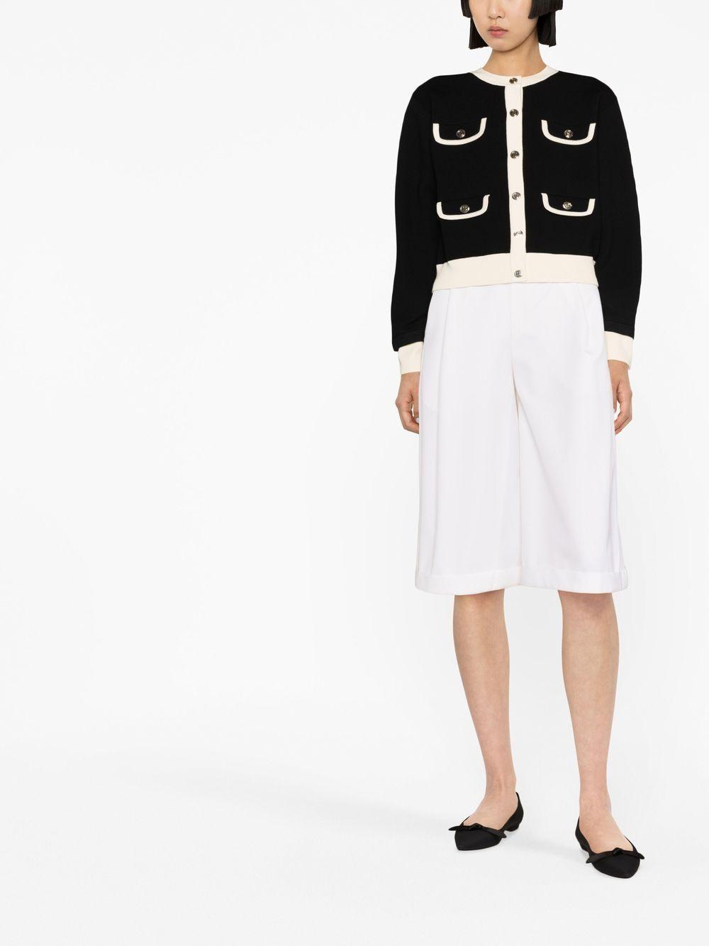 contrast-trim buttoned cardigan Product Image