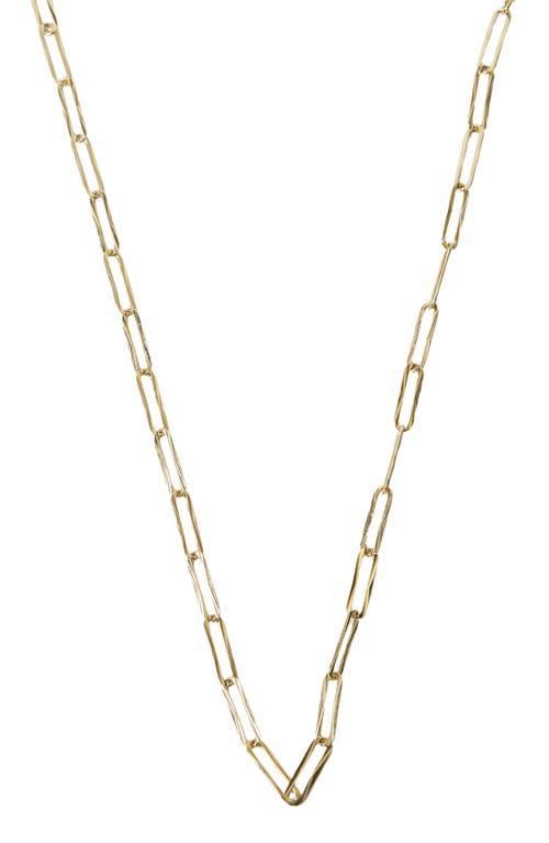 Argento Vivo Sterling Silver Hammered Paper Clip Chain Necklace Product Image