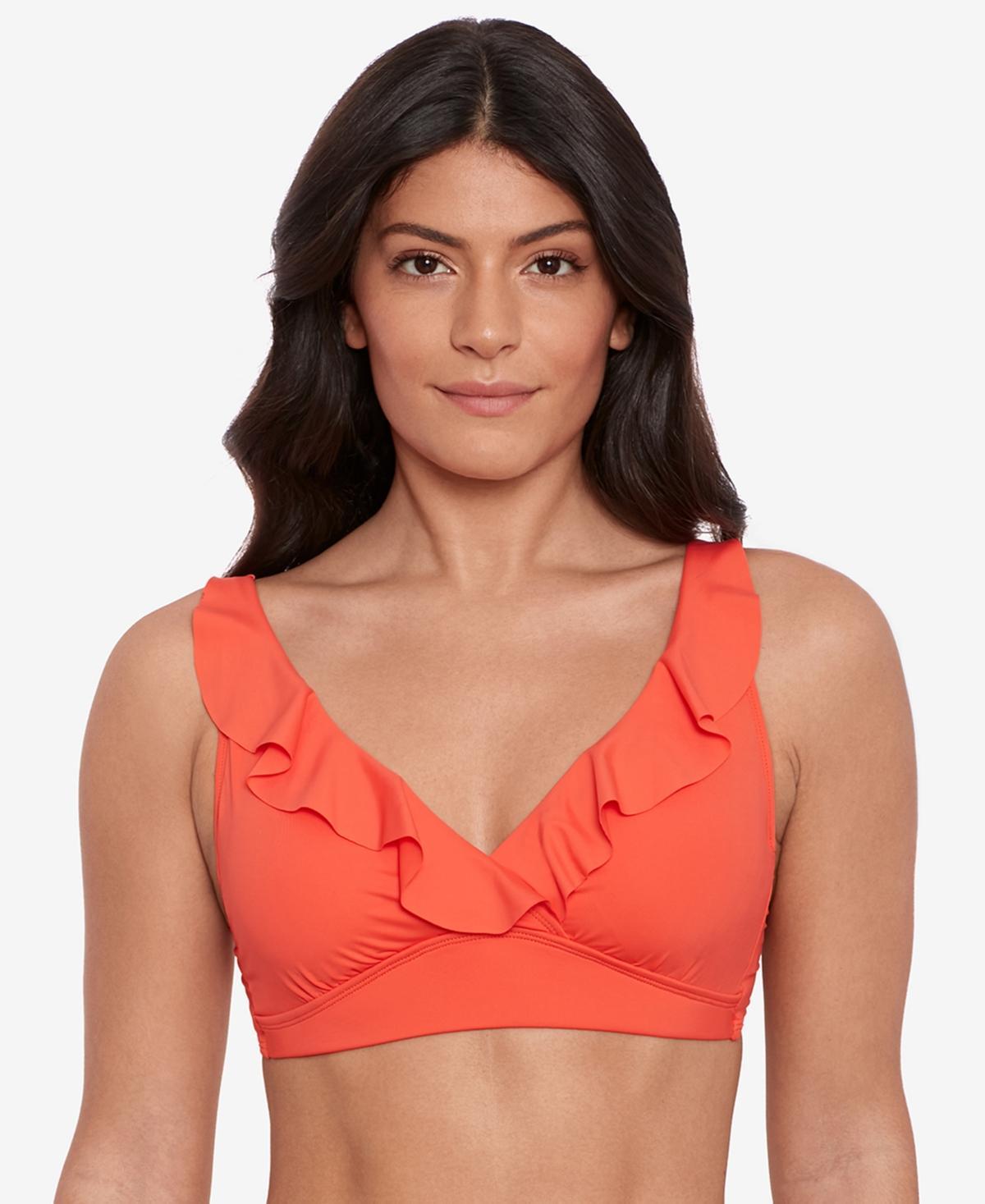 Lauren Ralph Lauren Beach Club Solids Ruffle Underwire Bikini Top Women's Swimwear Product Image