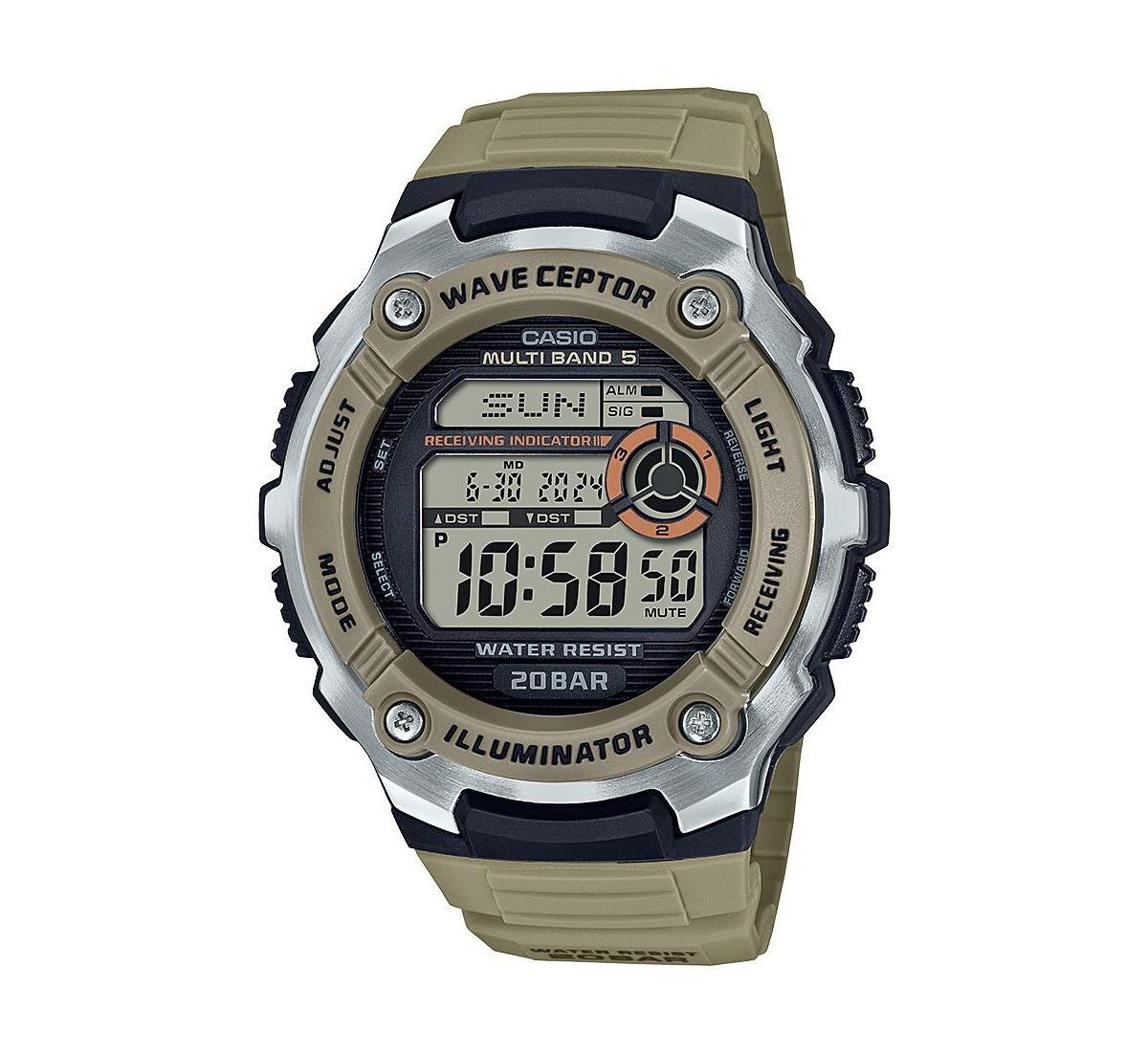 Casio Mens Digital Tan Resin Watch 47.7mm, WV200R-5A - Tan Product Image