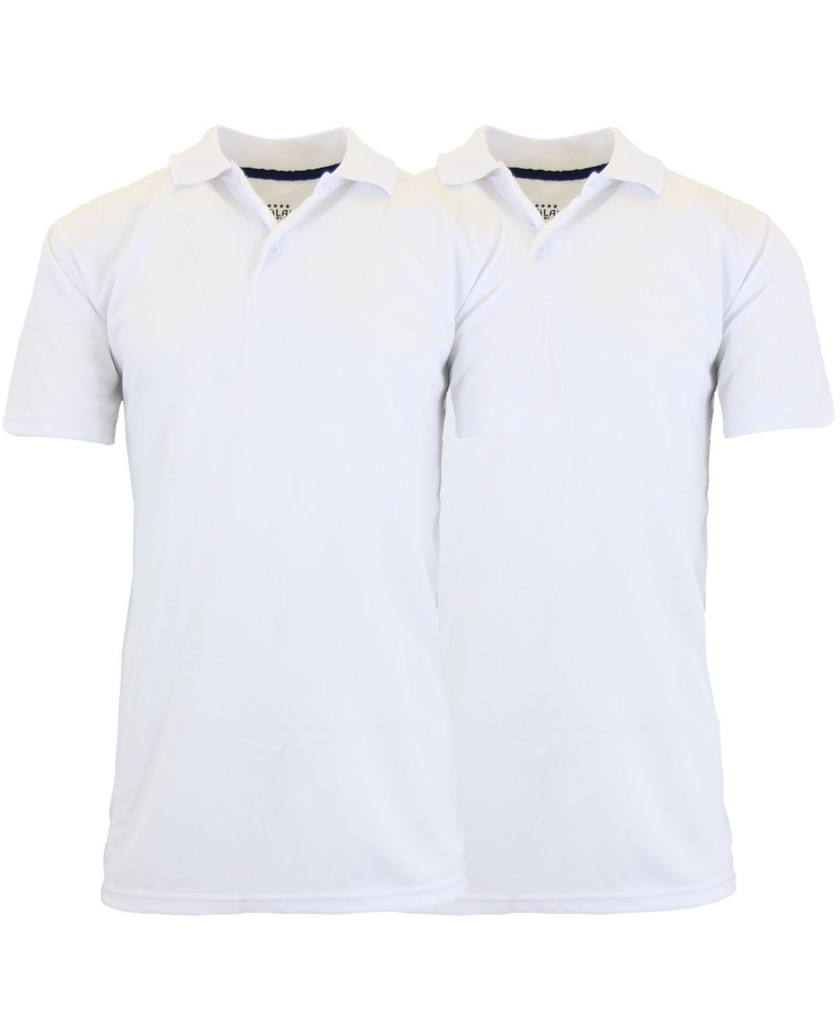 Galaxy By Harvic Mens Tag less Dry-Fit Moisture-Wicking Polo Shirt, Pack of 2 Product Image