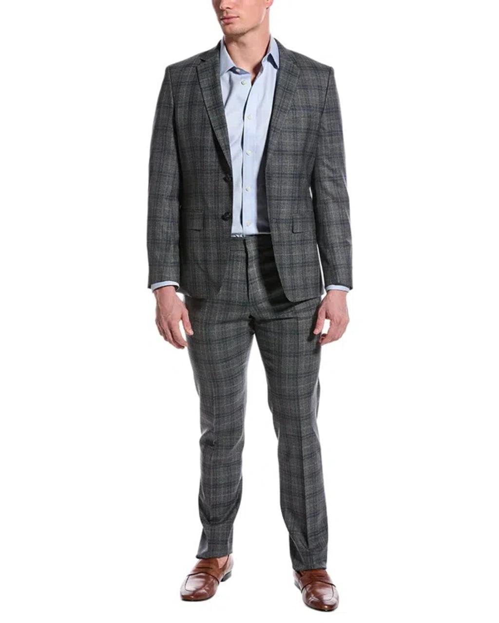 2pc Slim Fit Wool Suit In Grey Product Image