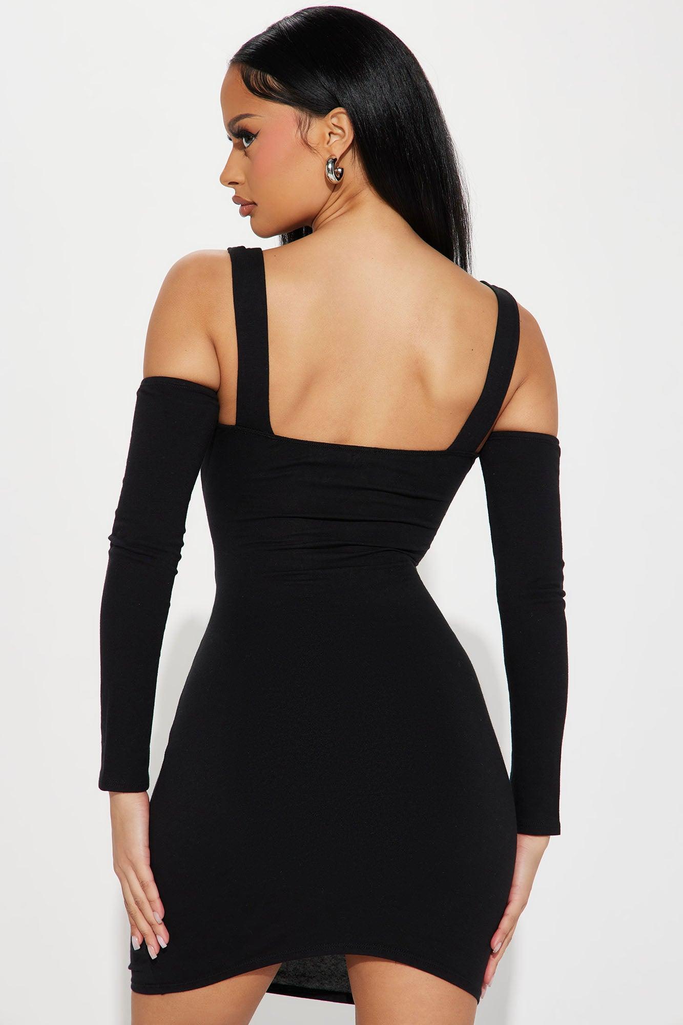 Jenni Belted Mini Dress - Black Product Image