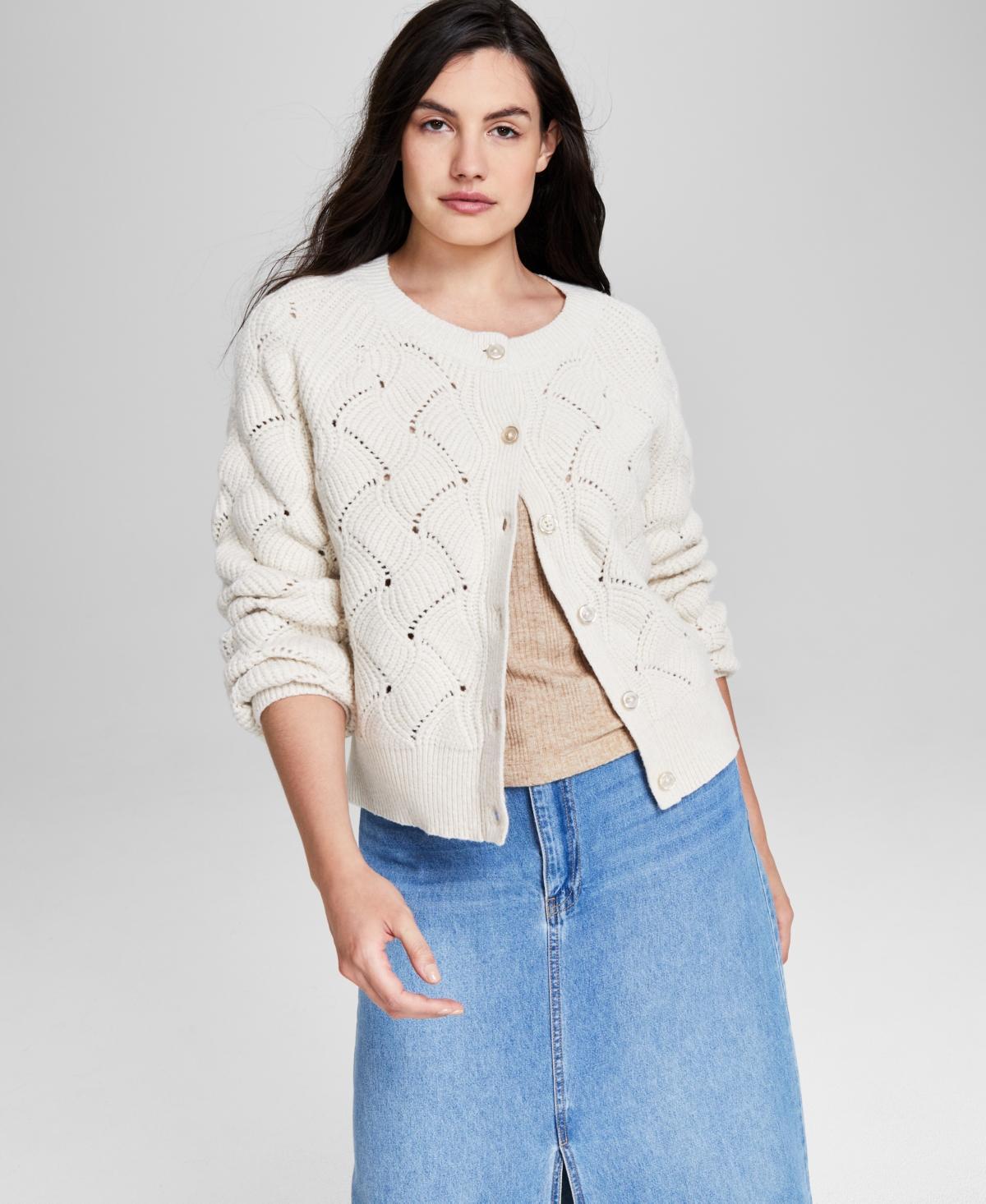 And Now This Womens Pointelle Cardigan, Created for Macys Product Image