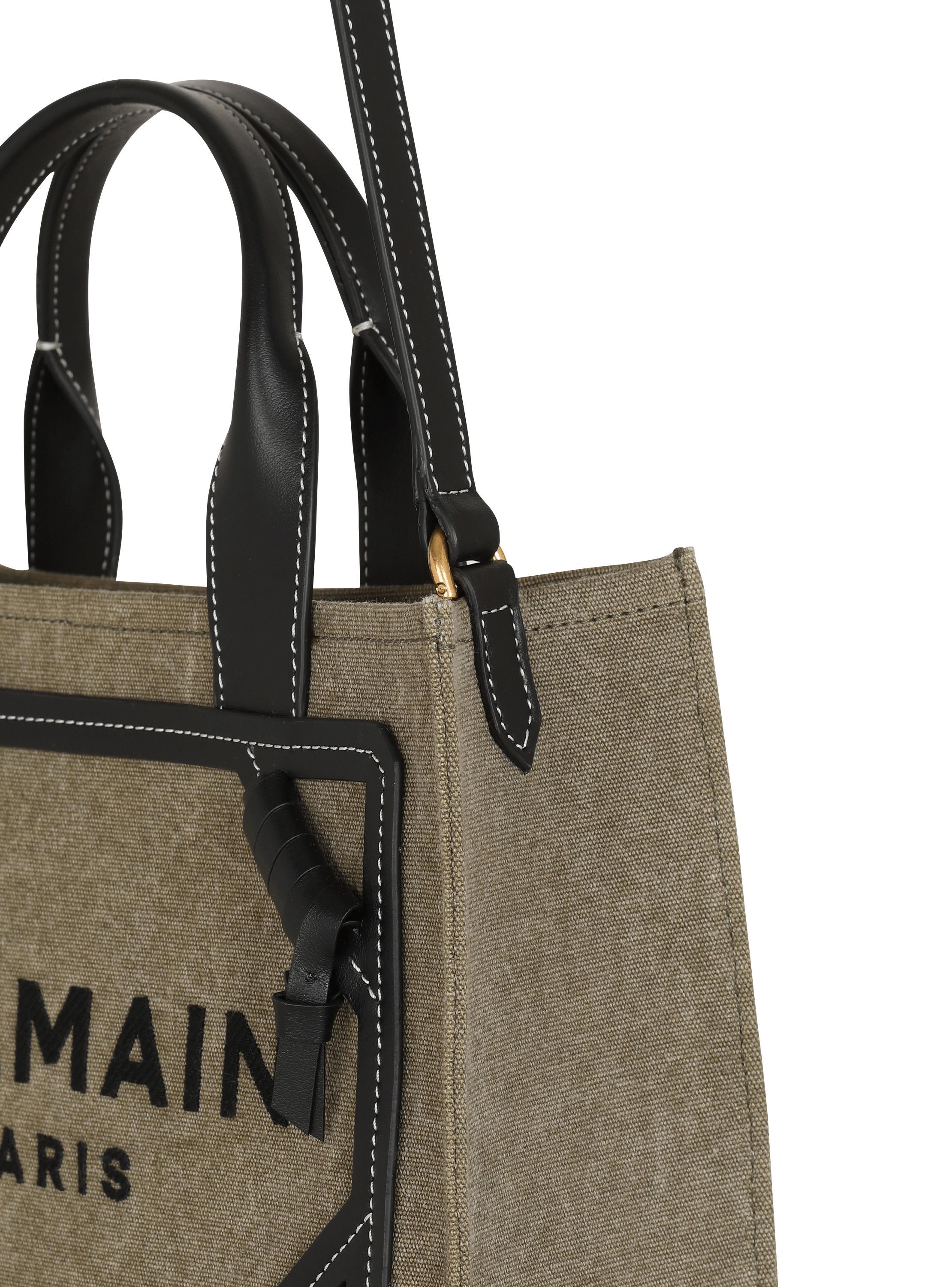 B-Army small tote bag in canvas and leather Product Image