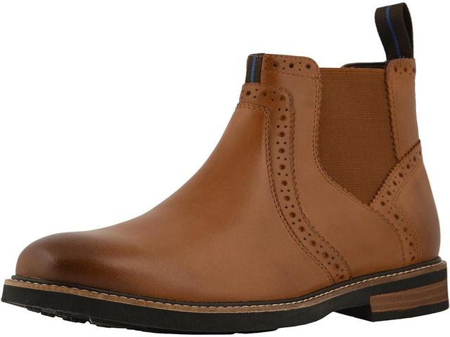 Nunn Bush Otis Plain Toe Chelsea Boot with KORE Walking Comfort Technology (Tan CH) Men's Boots Product Image