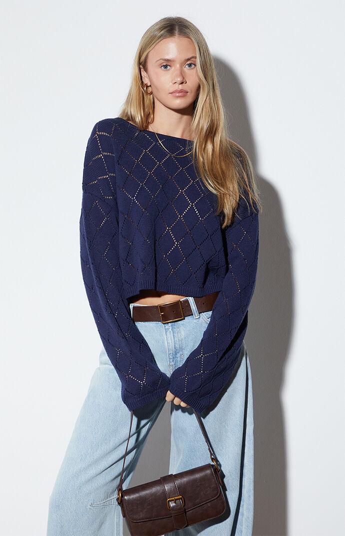 Women's Isla Open Knit Cropped Sweater product image