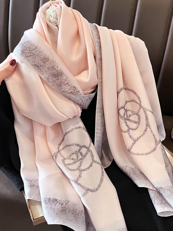 Flower Print Sun Protection Scarf Product Image