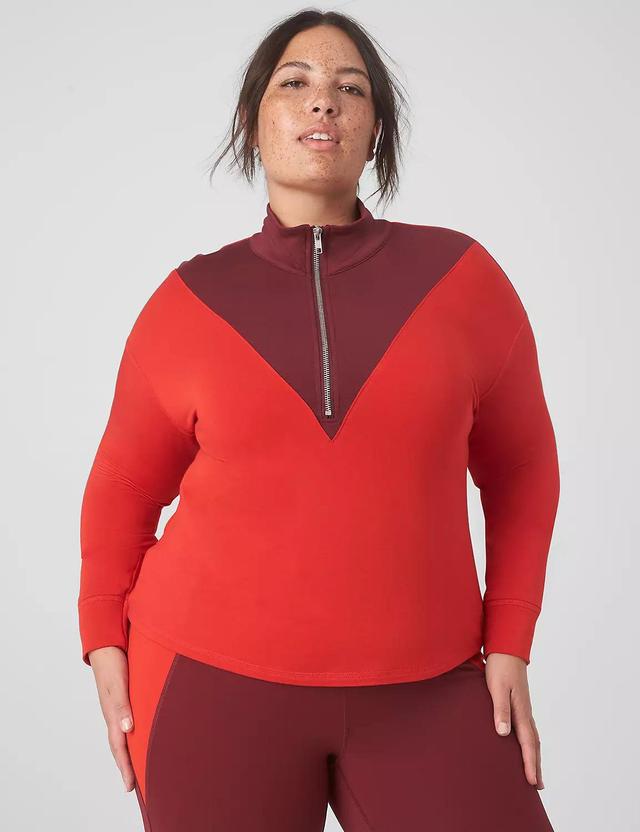 LIVI CozySoft Half-Zip Colorblock Cropped Pullover Product Image