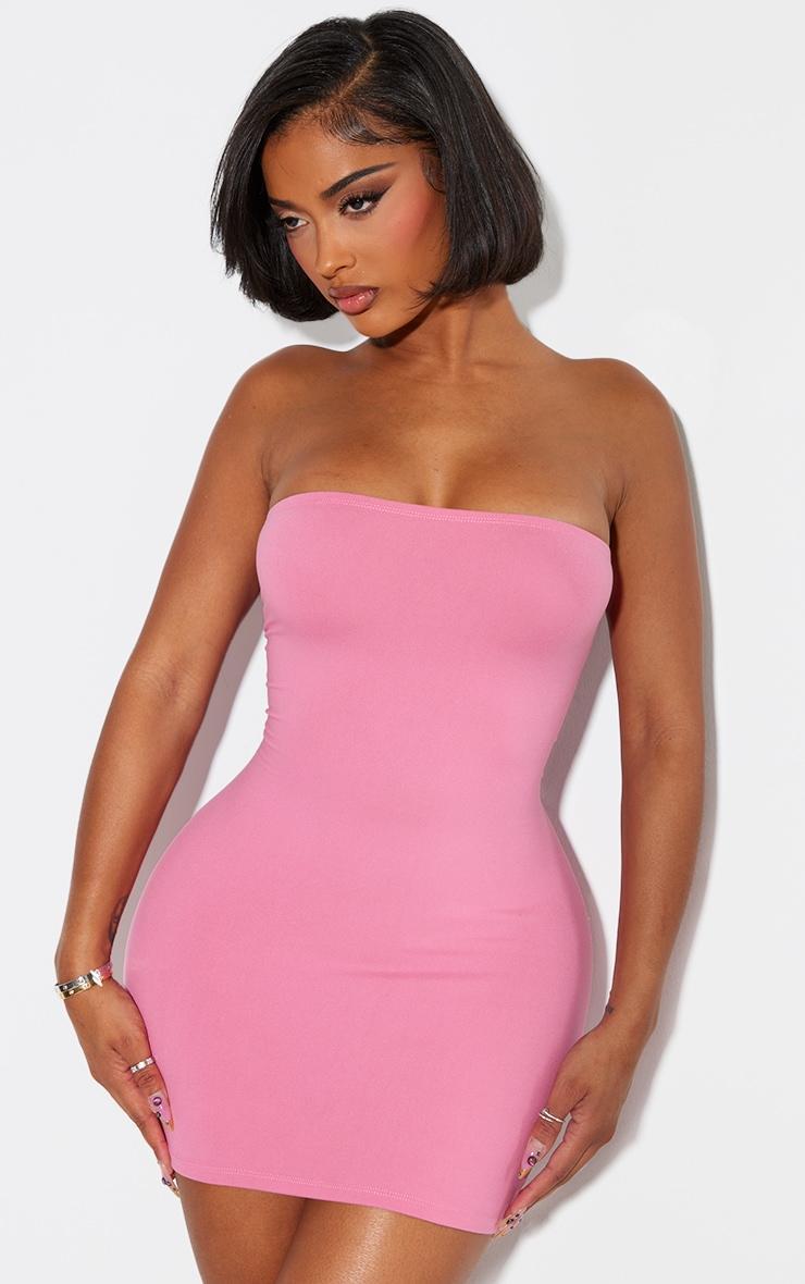 Shape Pink Sculpted Bandeau Bodycon Dress Product Image