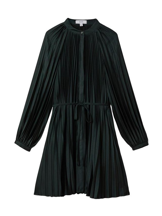 Reiss Trina Pleated Belted Flip Dress Product Image