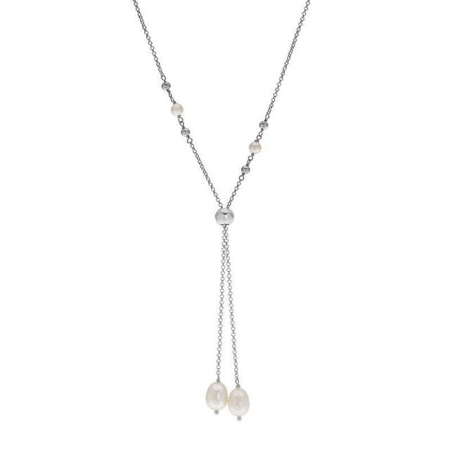 PearLustre by Imperial Freshwater Cultured Pearl Bolo Necklace, Womens, Sterling Product Image