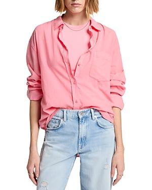 7 For All Mankind Button Front Cotton Shirt Product Image