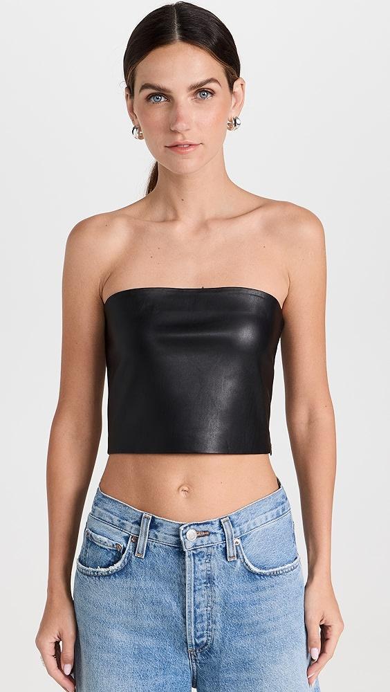 Susana Monaco Faux Leather Crop Tube Top | Shopbop Product Image