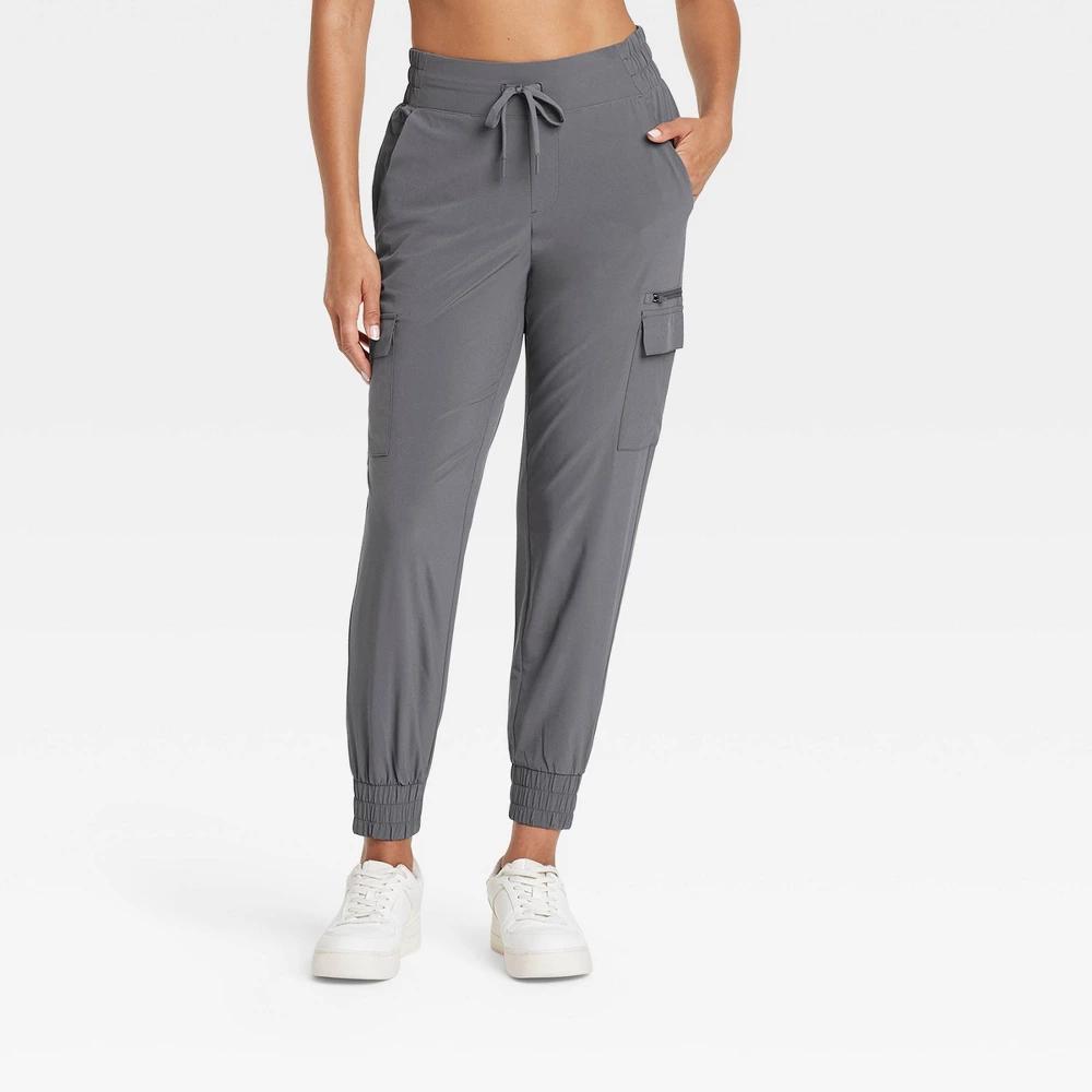 Womens Active Light Mid-Rise Cargo Joggers - All In Motion XXL Long Product Image