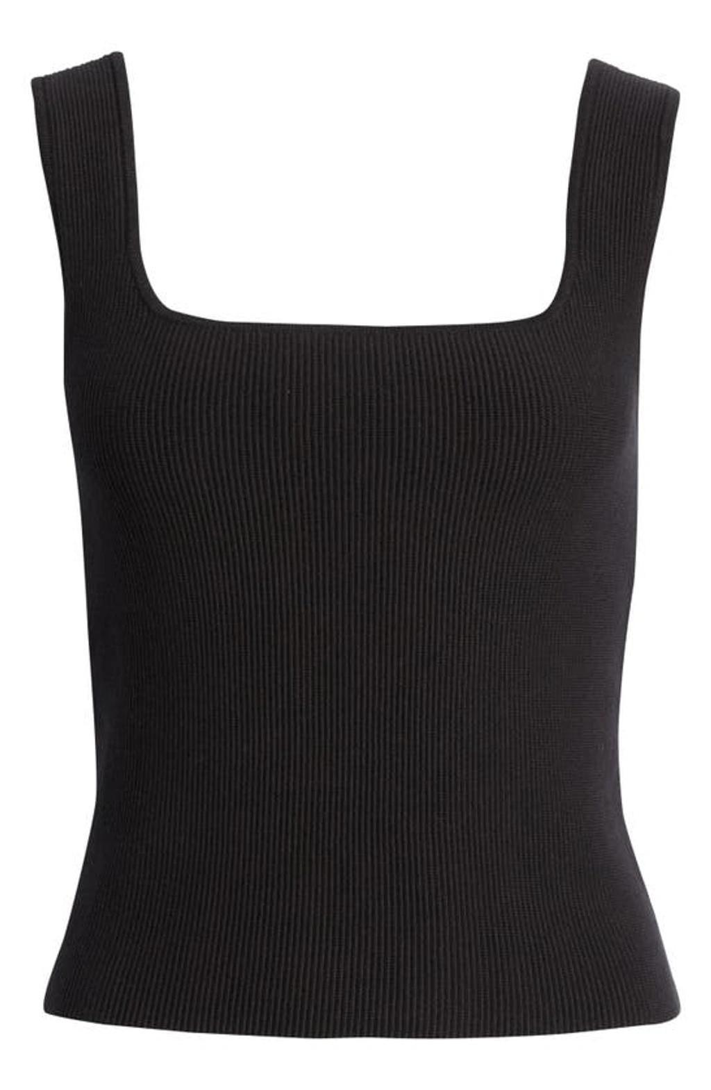 Julia Rib Knit Tank In Black Product Image