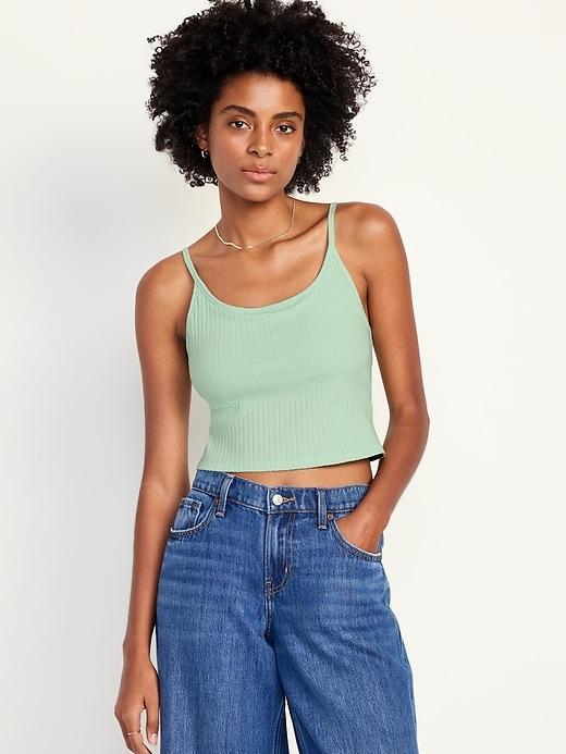 Fitted Ultra-Crop Ribbed Cami Product Image