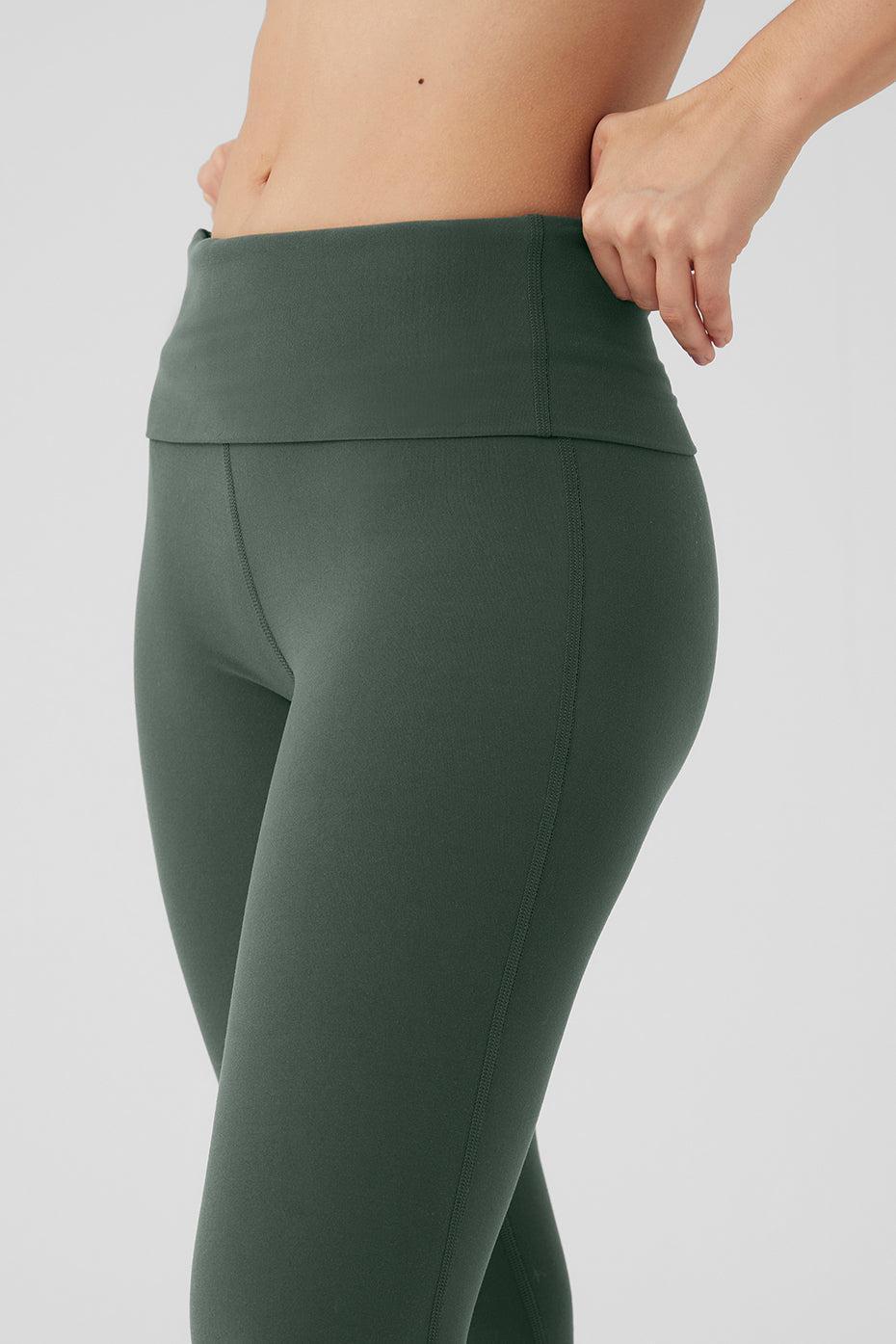 Alosoft Foldover Bootcut Legging - Dark Cactus Female Product Image