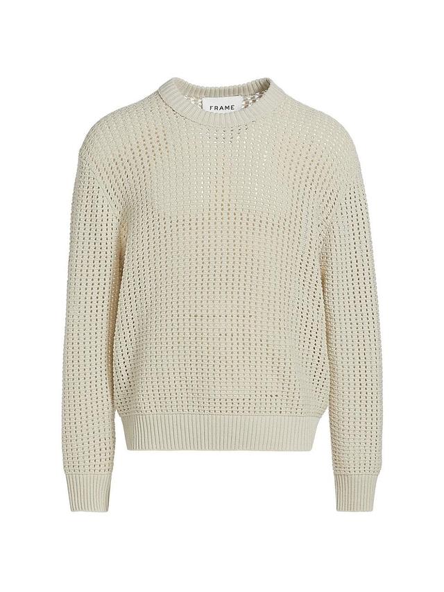 Mens Merino Wool Blend Crewneck Sweater Product Image