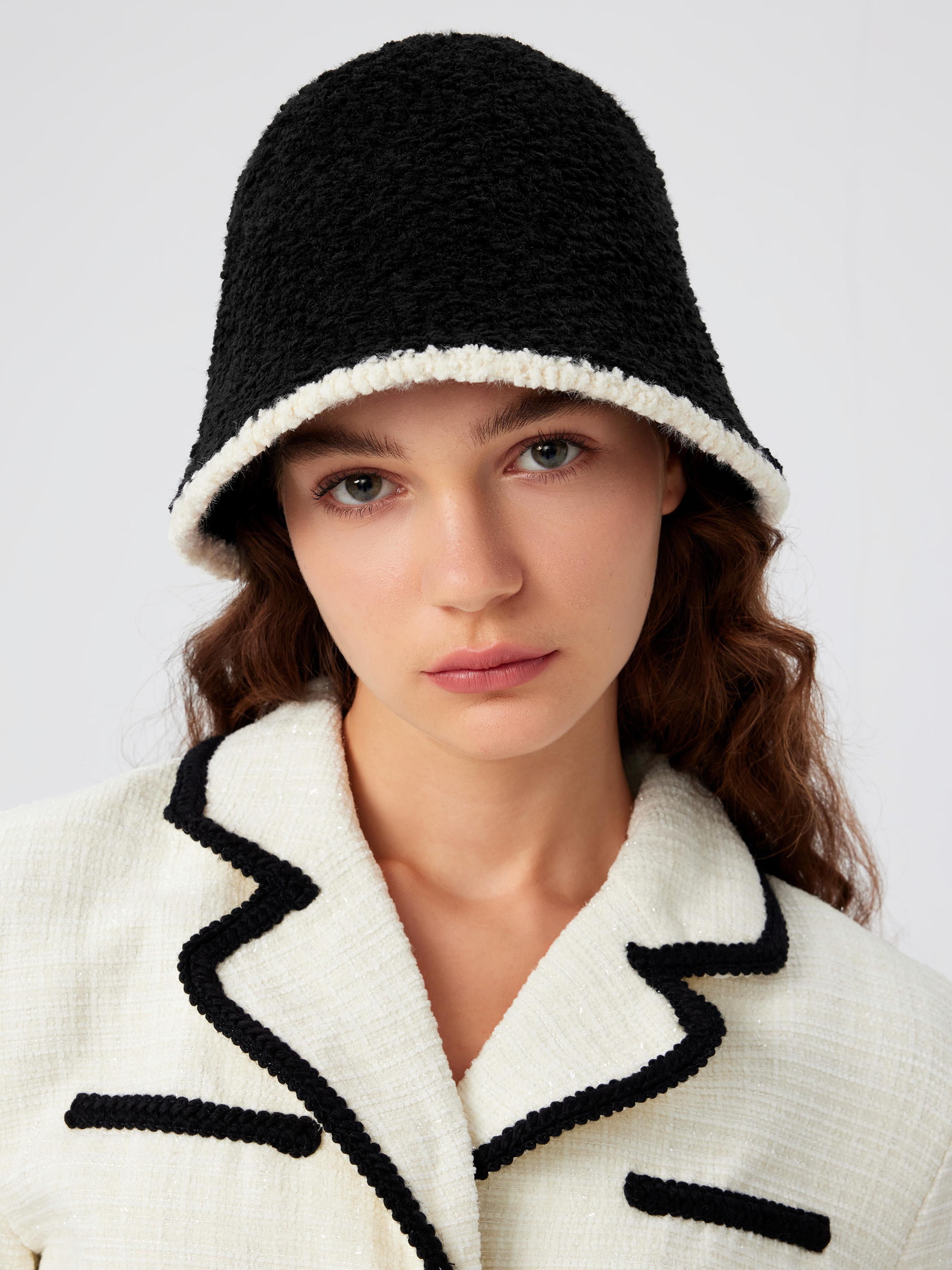 TWO-TONE FUZZY BUCKET HAT Product Image