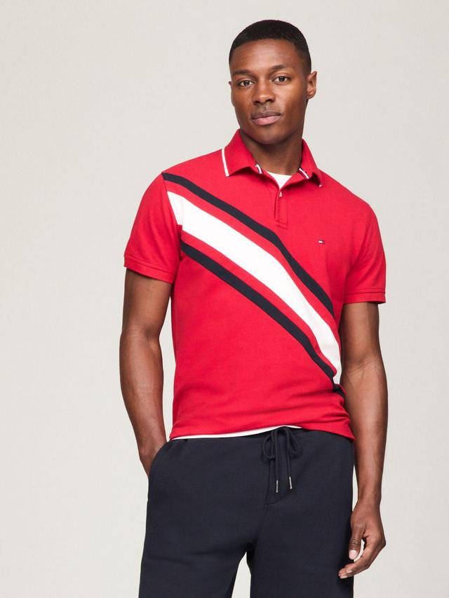 Tommy Hilfiger Men's Regular Fit Banner Stripe Polo Product Image