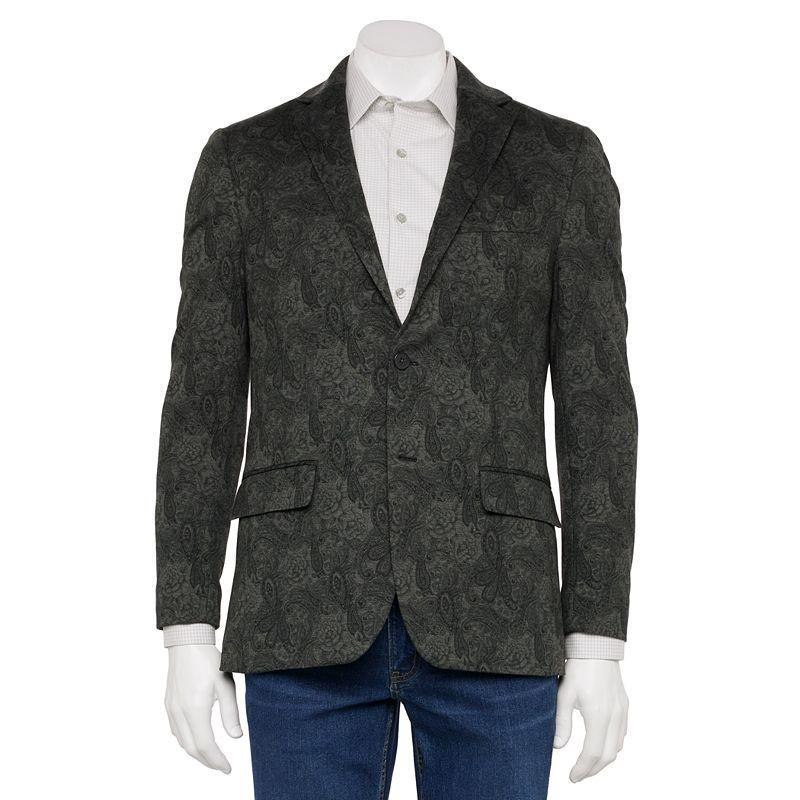 Mens Apt. 9 Premier Flex Slim-Fit Knit Sport Coat Grey Paisley Product Image