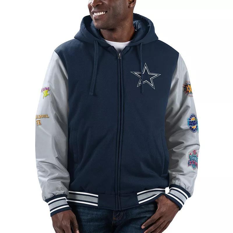 Mens G-III Extreme Dallas Cowboys Player Option 5x Super Bowl Champions Full-Zip Hoodie Blue Product Image