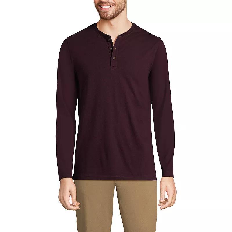 Mens Lands End Supima Jersey Henley Top Product Image