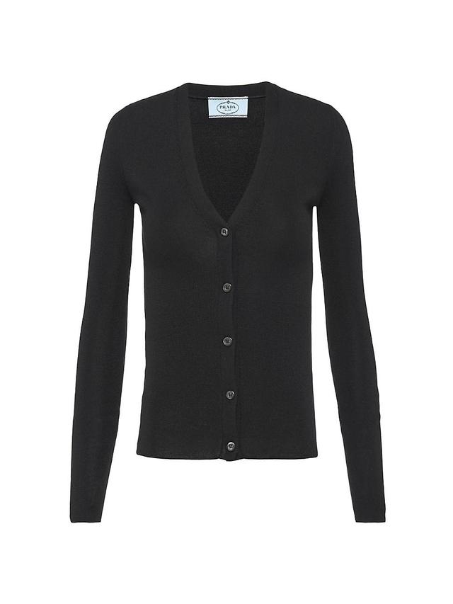 Womens Cashmere And Silk Cardigan Product Image