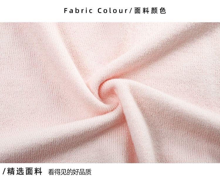 Round Neck Plain Sweater Product Image