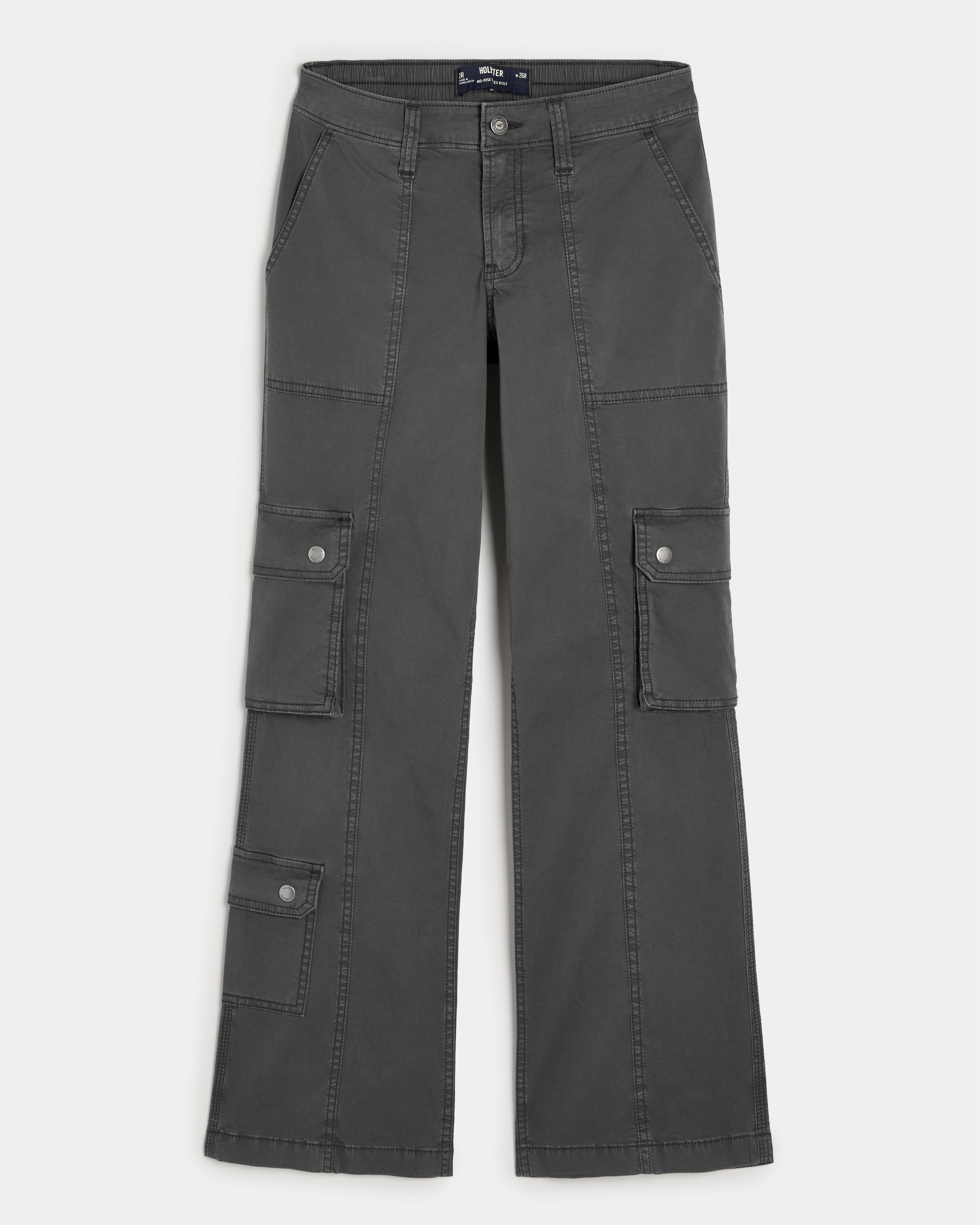 Mid-Rise Relaxed Boot Cargo Pants Product Image