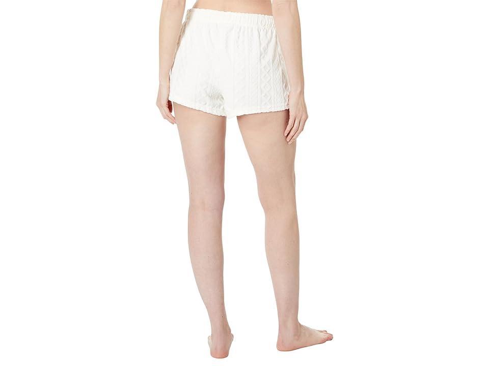 P.J. Salvage Luxe Terry Cable-Knit Shorts (Ivory) Women's Pajama Product Image