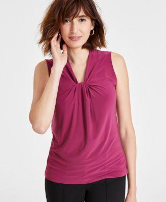 Women's Knot-Neck Pull-On Sleeveless Top Product Image