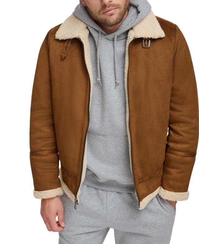 Calvin Klein Mens Classic Faux Shearling B-3 Bomber Jacket Product Image