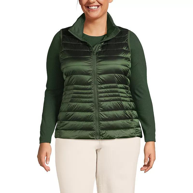 Plus Size Lands End Wanderweight Down Vest, Womens Product Image