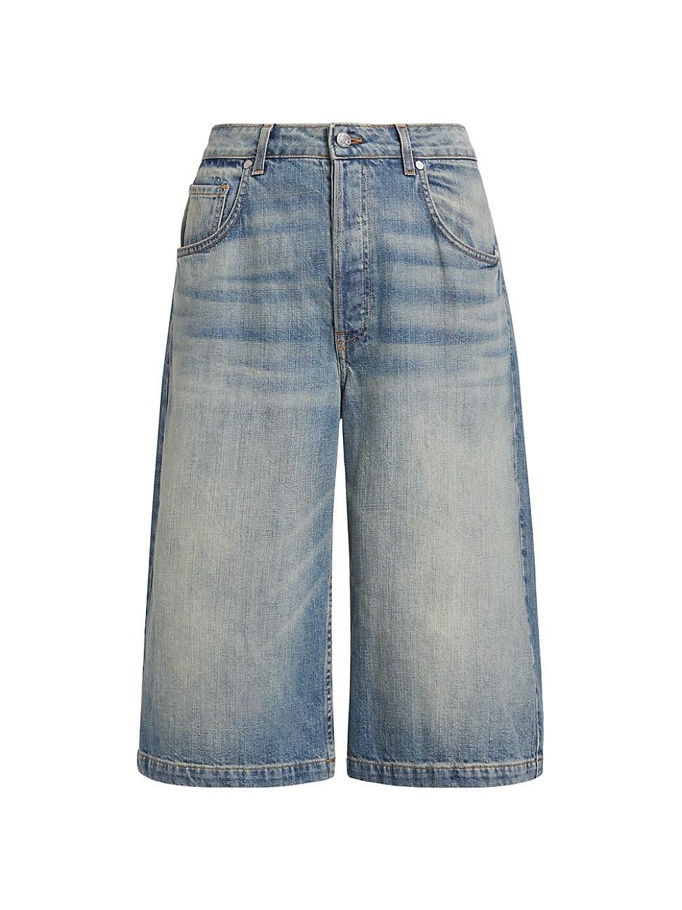 Womens Rizu Longline Denim Shorts product image