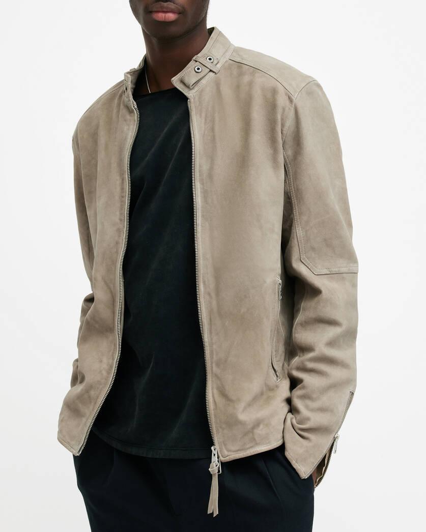 Cora Suede Snap Back Collar Jacket Product Image