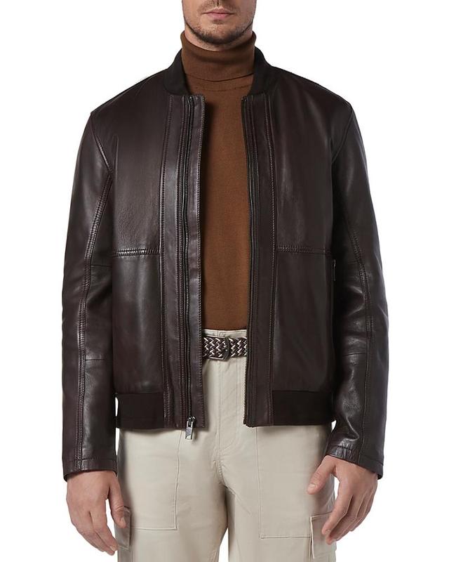 Andrew Marc MacNeil Leather Bomber Jacket Product Image