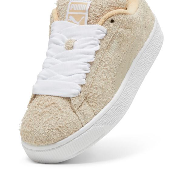 PUMA Suede XL Hairy Sneakers Women in Alpine Snow/White Product Image