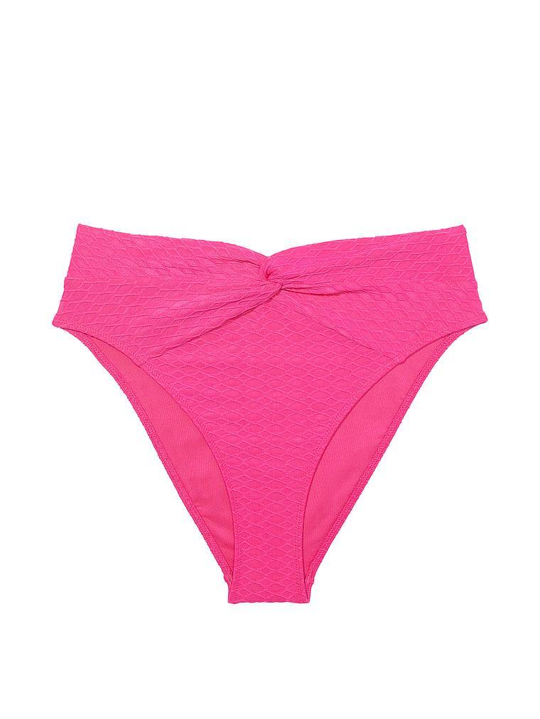 Mix & Match High-Waist Twist Cheeky Bikini Bottom Product Image